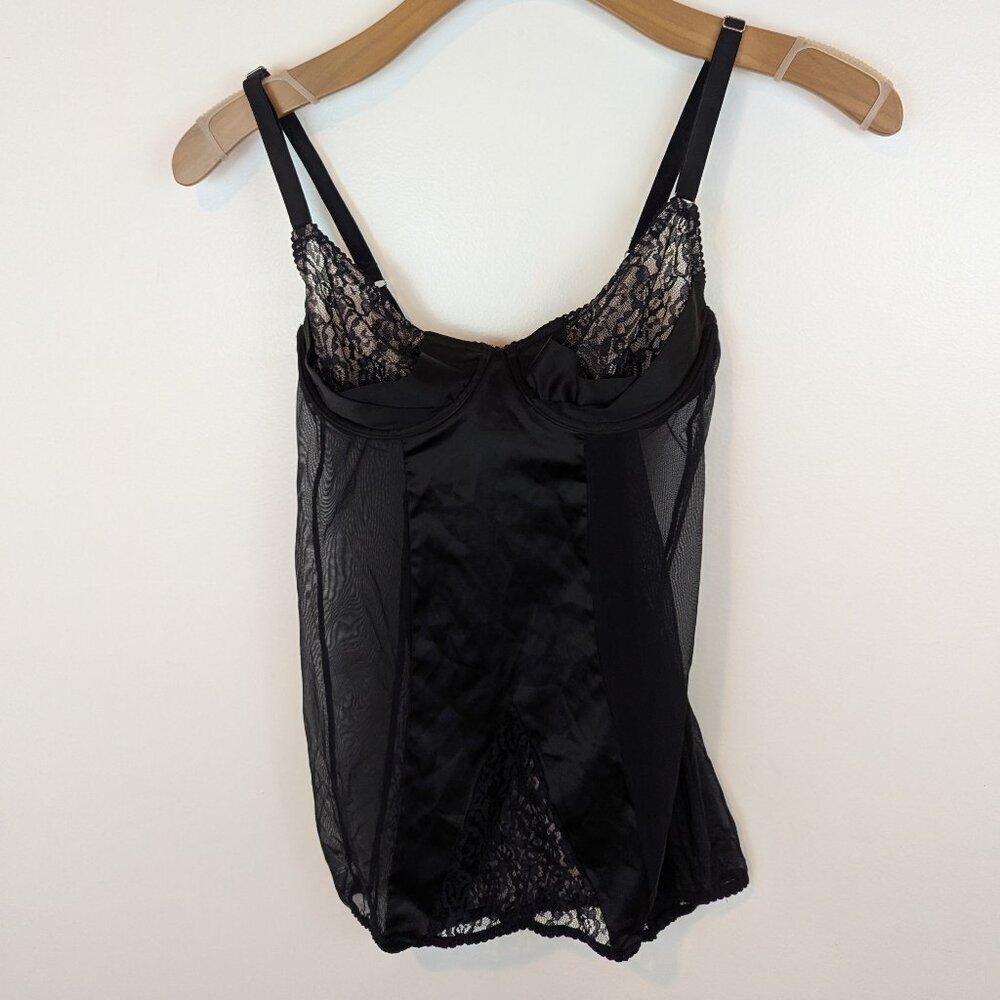 VTG Victoria's Secret Black Basque Lingerie, Sz 36B